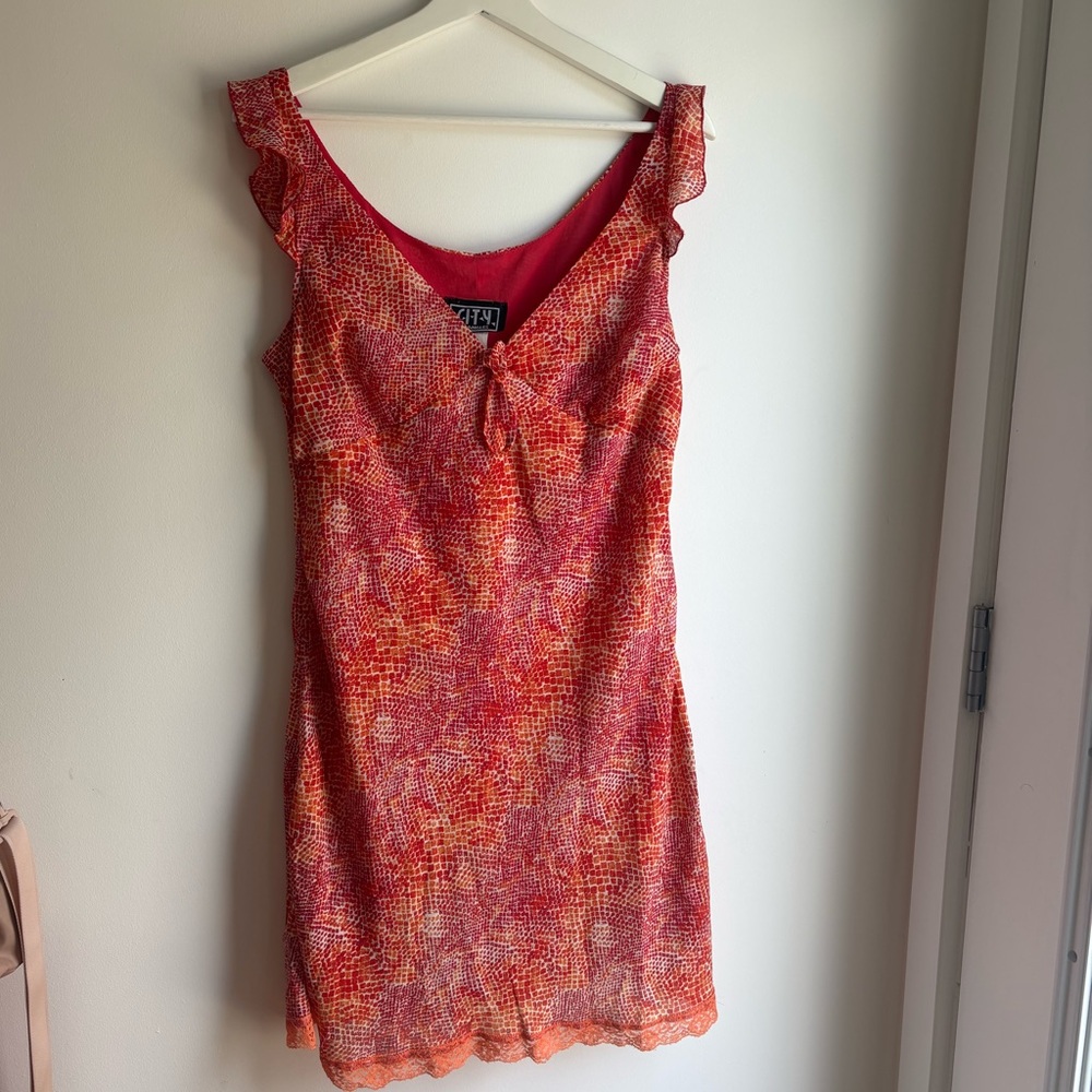 City Triangles Vintage Snakeskin Sleeveless Mini Dress